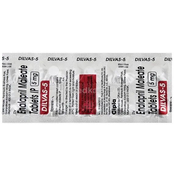 dilvas 5mg tablet 10's